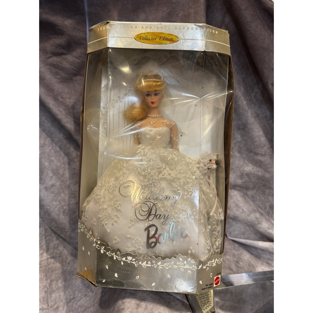 Barbie 1996 Wedding Day Barbie Fashion Doll New Minor Wear On Box 17120 Red Hair
